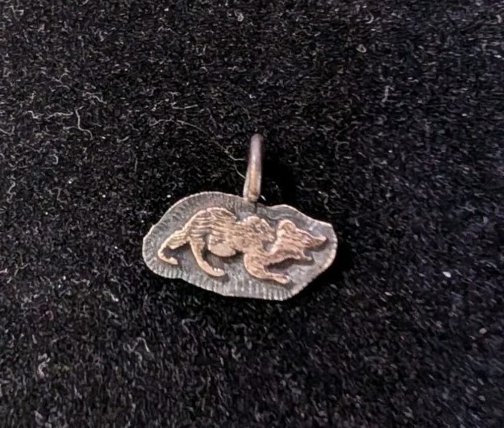 Bear Wild Boar Sanglier Charm Sterling Silver Pendant Antique For Bracelet